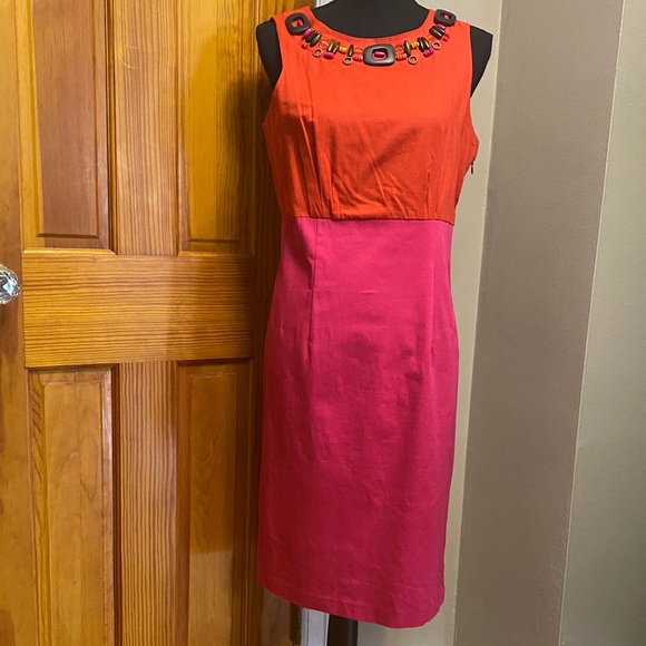 Neiman Marcus brand colorful sheath dress - Picture 1 of 6